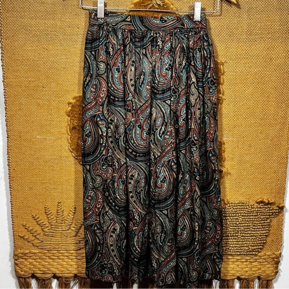 Vintage High Rise Midi Skirt